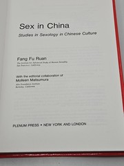 Sex in China: Studies in Sexology in Chinese Culture by Fang Fu Ruan 1991 HC