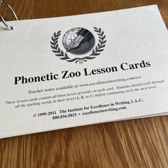 IEW Phonetic Zoo Lesson Cards & Spelling Cards Homeschool Lists
