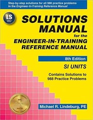 Solutions Manual (SI Units) for – Paperback, by Lindeburg Michael R. – Very Good