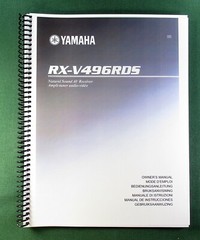 Yamaha RX-V496RDS Instruction Manual: 66 Pages & Protective Covers!