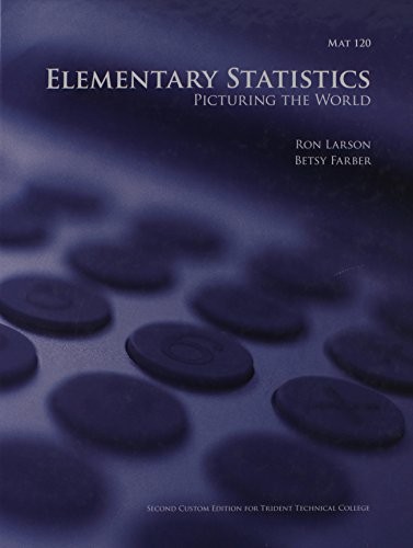 ELEMENTARY STATISTICS PICTURING THE WORLD By Larson & Betsy Farber – Hardcover