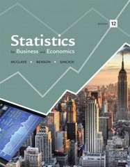 Statistics for Business and Economics (12th Edition) – Hardcover – GOOD