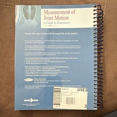 F.A. Davis Measurement of Joint Motion 4th Ed Norkin White 2009 Spiral
