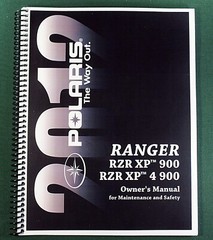 2012 Polaris Ranger RZR XP 4 900 Owner’s Manual: 147 Pages & Protective Covers!