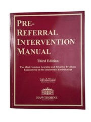 Pre Referral Intervention Manual 3rd Edition Hawthorne Stephen Mccarney W/O CD