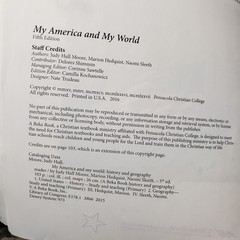 A Beka My America And My World Reader Homeschool History Curriculum Book 5th Ed.