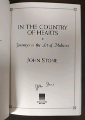 In the Country of Hearts by: John Stone, Signed/1st Edition, Sept. 1990 Like New