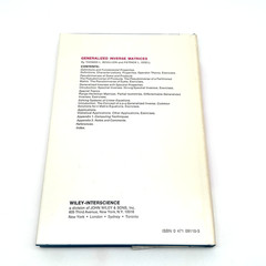 Generalized Inverse Matrices Boullion Odell 1971 Wiley Hardcover First Edition
