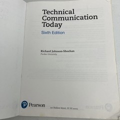 Technical Communication Richard Johnson-Sheehan 6th Edition (rental edition)