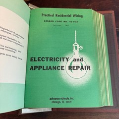 Vintage 50s 60s Advance Trades School ATS Electrical Training Binder