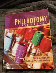 Phlebotomy Essentials by Cathee M. Tankersley – Ruth E. McCall -2003 TEXT BOOK