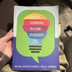 Carolina Academic Press Expert Learning for Law Students 3rd Ed Schwartz Mannin…