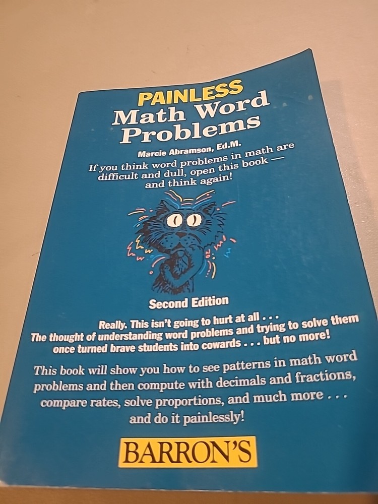 Barron’s Painless Ser.: Painless Math Word Problems by Marcie F. Abramson (2001,