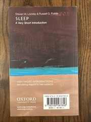 SLEEP A Very Short Introduction – Paperback – Lockley & Foster NEW