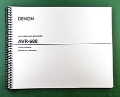 Denon AVR-688 Instruction Manual: 68 Pages & Protective Covers!
