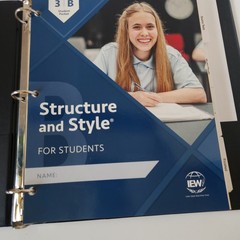 IEW Structure & Style Students Book Year 3 Level B Binder Writing Andrew Pudewa