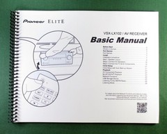 Pioneer VSX-LX102 Basic Instruction Manual: 32 Pages & Protective Covers!