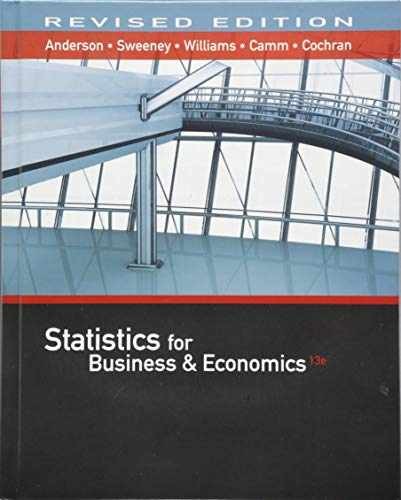Statistics for Business & – Hardcover, by Anderson David R.; – Very Good c