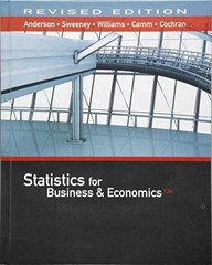 Statistics for Business & – Hardcover, by Anderson David R.; – Very Good c