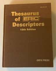 Thesaurus of ERIC Descriptors – 13th Edition – ORYX PRESS