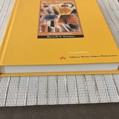 Addison Wesley Real Analysis Second Edition Russell Gordon Hardcover Mathematics