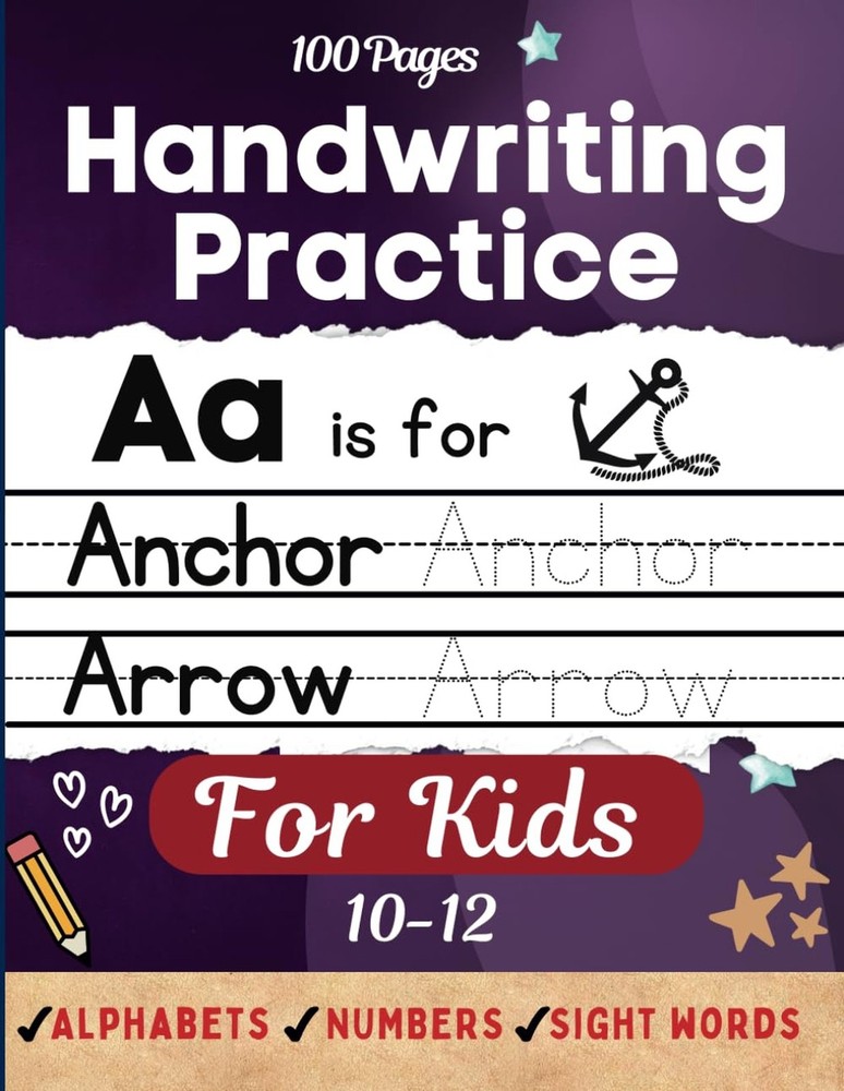 Handwriting Practice for Kids 10-12: Improve your Printing Penmanship Writing…
