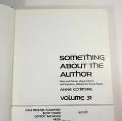 Something about the Author: Volume 31 Edited by Anne Commire 1983 0810300575