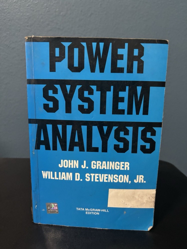 Power System Analysis PB 2014 Reprint John Grainger William Stevenson Jr Indian