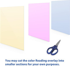 14 Pieces 11IN X 8.5IN Colored Overlays for Dyslexia, Dyslexia Reading Sheets, C