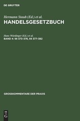§§ 373-376, §§ 377-382 (Gro Kommentare Der Praxis) (German Edition) [Hardcover]