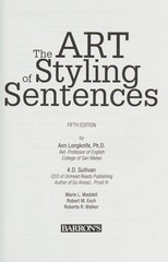 Art of Styling Sentences, Longknife Ph.D., Ann,Sullivan, K.D., Very Good Book