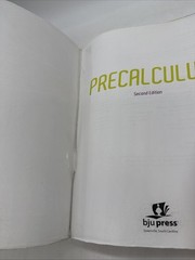 Bob Jones Precalculus Student Text (2nd Edition) High School 12th Grade Math