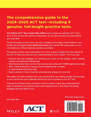 The Official ACT Prep Guide 2024-2025: Book + 9 Practice Tests + 400 Digital Fla