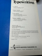 Vintage 1980 South Western College Typewriting Intensive Course Textbook