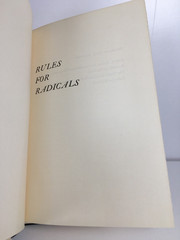 RULES FOR RADICALS Saul Alinsky 1971 RARE EDITION HARDCOVER *READ* PRIMER HC DJ
