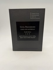 American Casebook Ser.: Civil Procedure, Cases and Materials by Jack H. 12th VGC