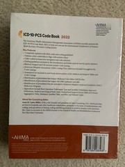 ICD-10-CM Code Book Spiral Ed 2022 by Ahima – ISBN 978-1-58426-B46-8