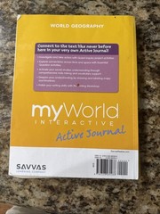 World Geography My World Interactive Active Journal By SAVVAS Learning Company