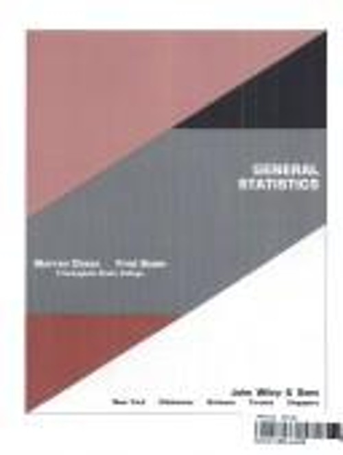 General Statistics Hardcover Fred, Chase, Warren Bown
