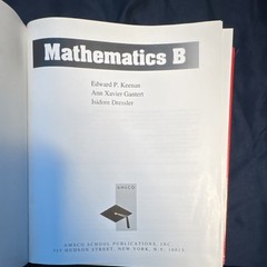 Amsco’s Mathematics B Hardcover Textbook by Keenan, Gantert & Dressler