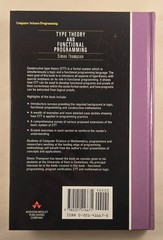 Type Theory and Functional Programming Hardcover Simon Thompson