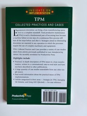 TPM: Collected Practices and Cases by Productivity Productivity Press (2005,…