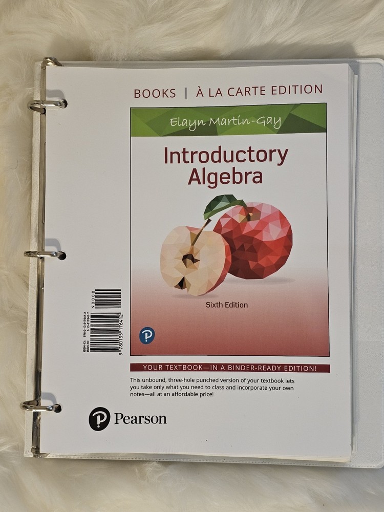 Introductory Algebra, Loose-Leaf 6th Edition by Elayn Martin-Gay (Ringbound)