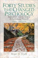 Forty Studies that Changed Psychology: Explorations into the History of P – GOOD