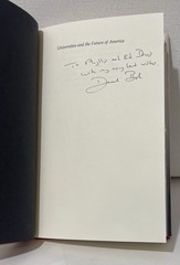 Universities and the Future of America by Bok Derek – Signed 1st Ed HCDJ