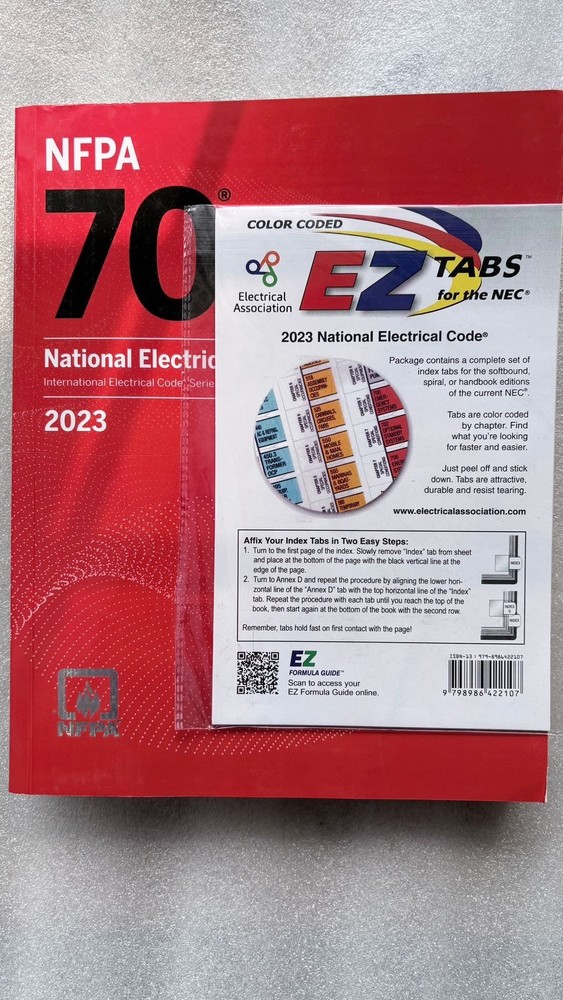 NFPA NEC 70 National Electrical Code 2023 Edition with EZ Tabs Paperback