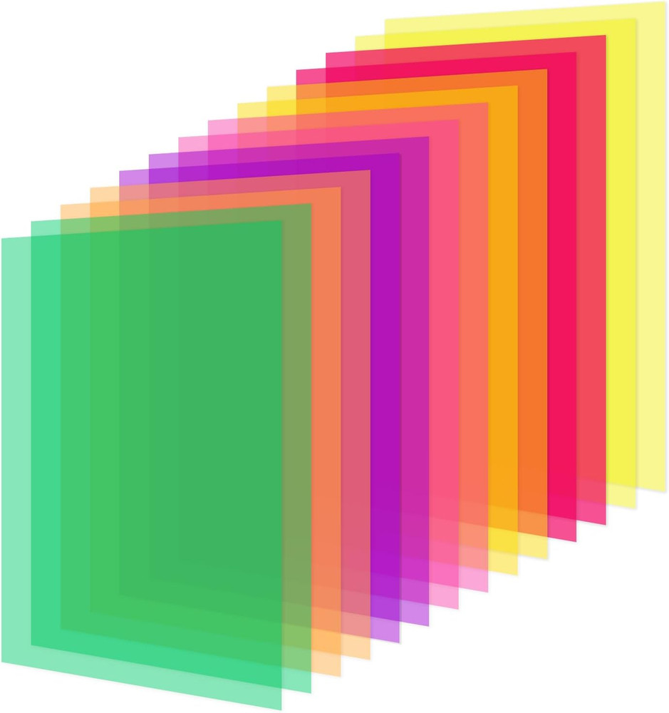 14 Pieces 11IN x 8.5IN Colored Overlays for Dyslexia, Dyslexia Reading Sheets, C