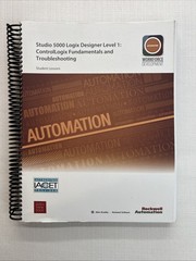 Studio 5000 Logix Designer Level 1: ControlLogic Fundamentals, Lessons Book 2016
