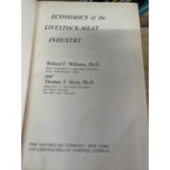 Macmillan Economics of the Livestock-Meat Industry Book Hardcover 1971 Vintage
