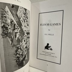 Floor Games By H G Wells Softcover Book, A Fathers Account Of Play & Its Legacy